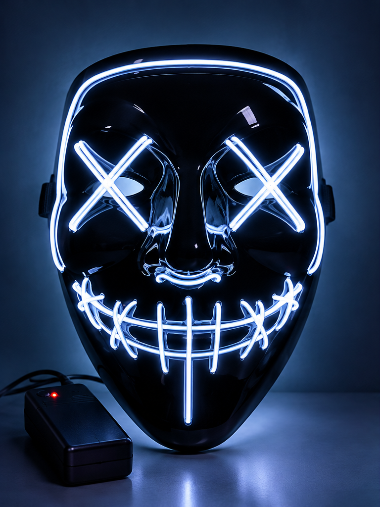 MASCARA DISFRAZ LA PURGA LED HALLOWEN