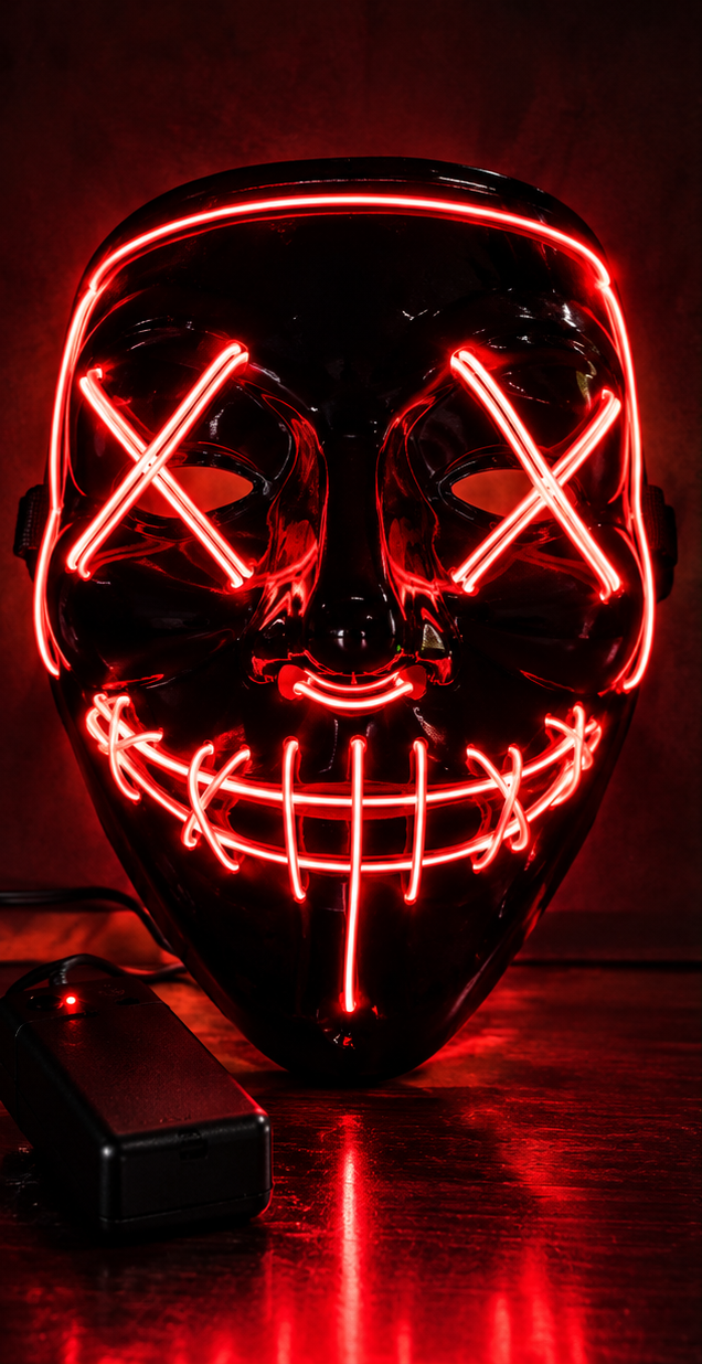 MASCARA DISFRAZ LA PURGA LED HALLOWEN