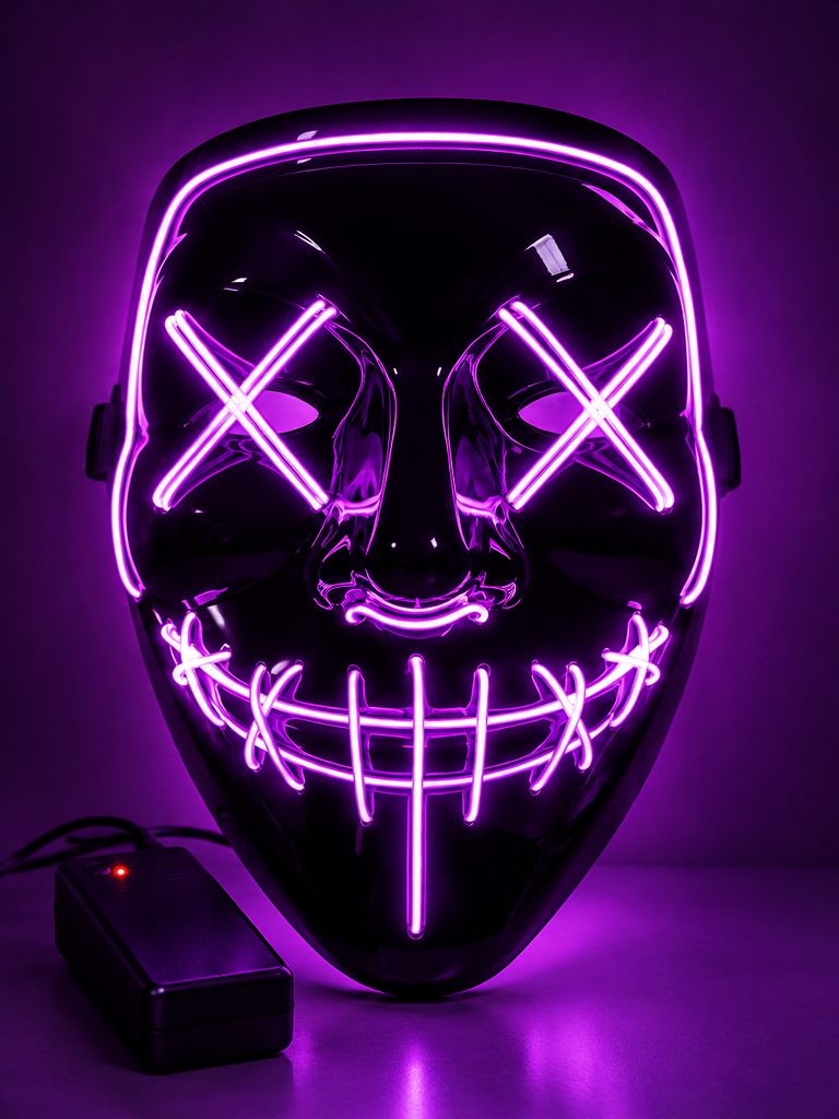 MASCARA DISFRAZ LA PURGA LED HALLOWEN