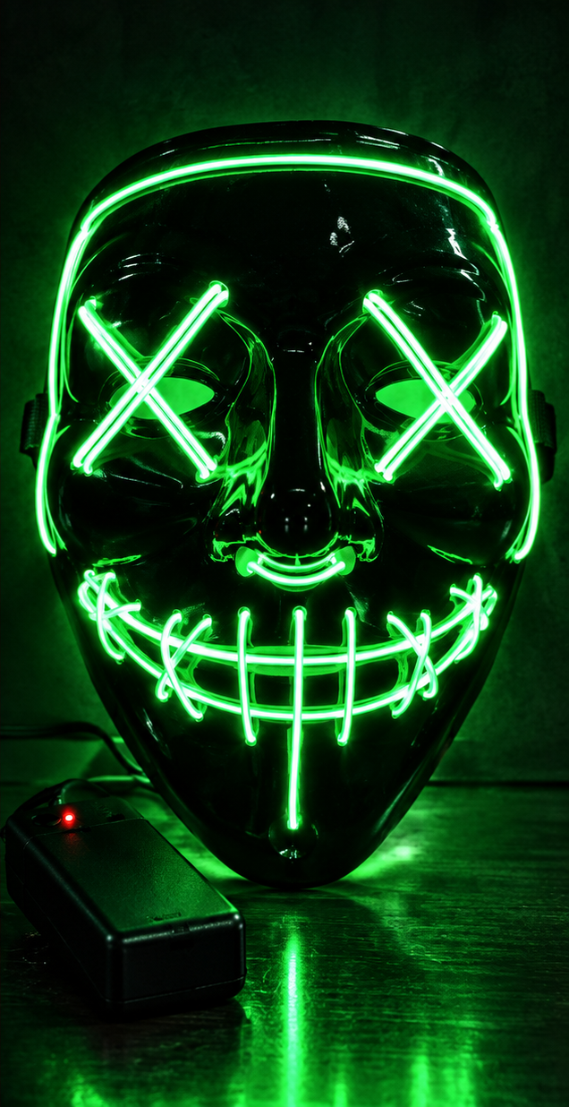 MASCARA DISFRAZ LA PURGA LED HALLOWEN